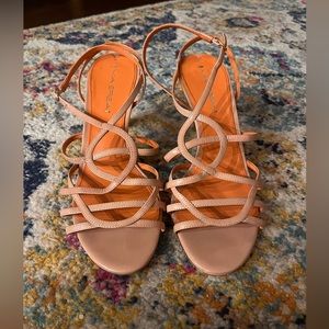 Via Spiga strappy heels in nude. Size 9